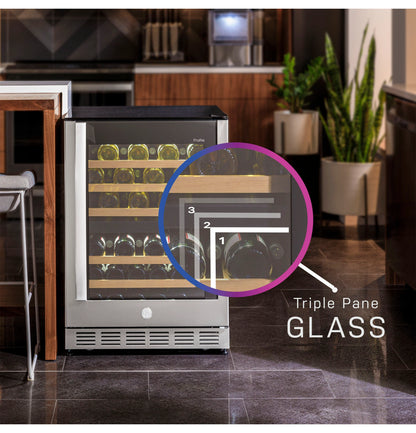 GE Profile PWS06DSPSS 44-Bottle Dual Zone Wine Cooler Stainless Steel