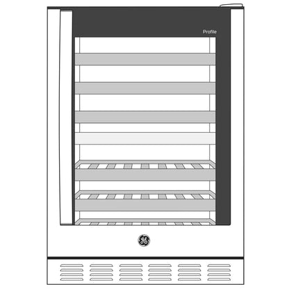 GE Profile PWS06DSPSS 44-Bottle Dual Zone Wine Cooler Stainless Steel