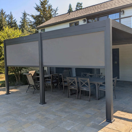 Bon Pergola Wind/Sun Resistant Screen - Villa Pergola - SCN-H-10-BK