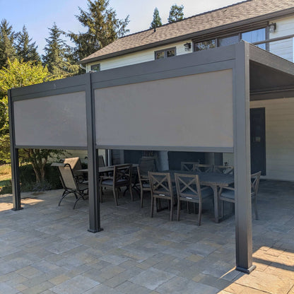Bon Pergola Wind/Sun Resistant Screen - Villa Pergola - SCN-H-10-BK