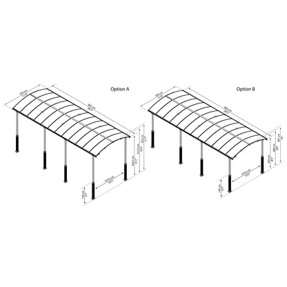 Palram - Canopia | Arcadia Alpine RV Carport 12x28x11.5 ft - HG9127