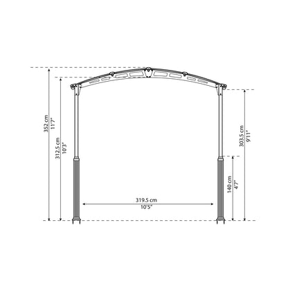 Palram - Canopia | Arcadia Alpine RV Carport 12x42x11.5 ft - HG9129