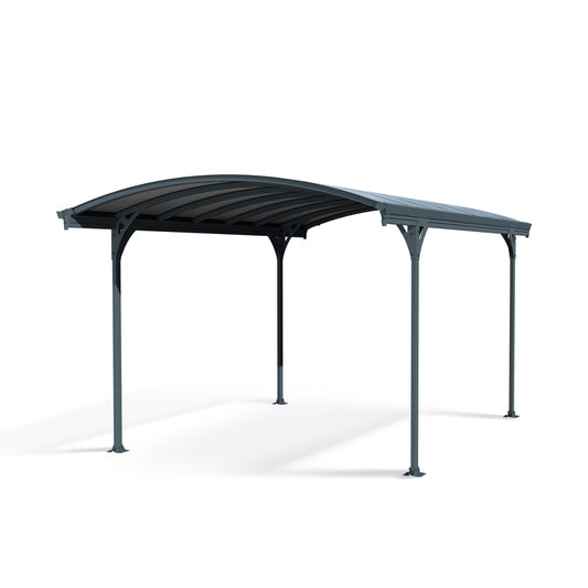 Palram - Canopia | 10x16 ft Vitoria 5000 Polycarbonate Carport  - Gray/Gray - HG9130
