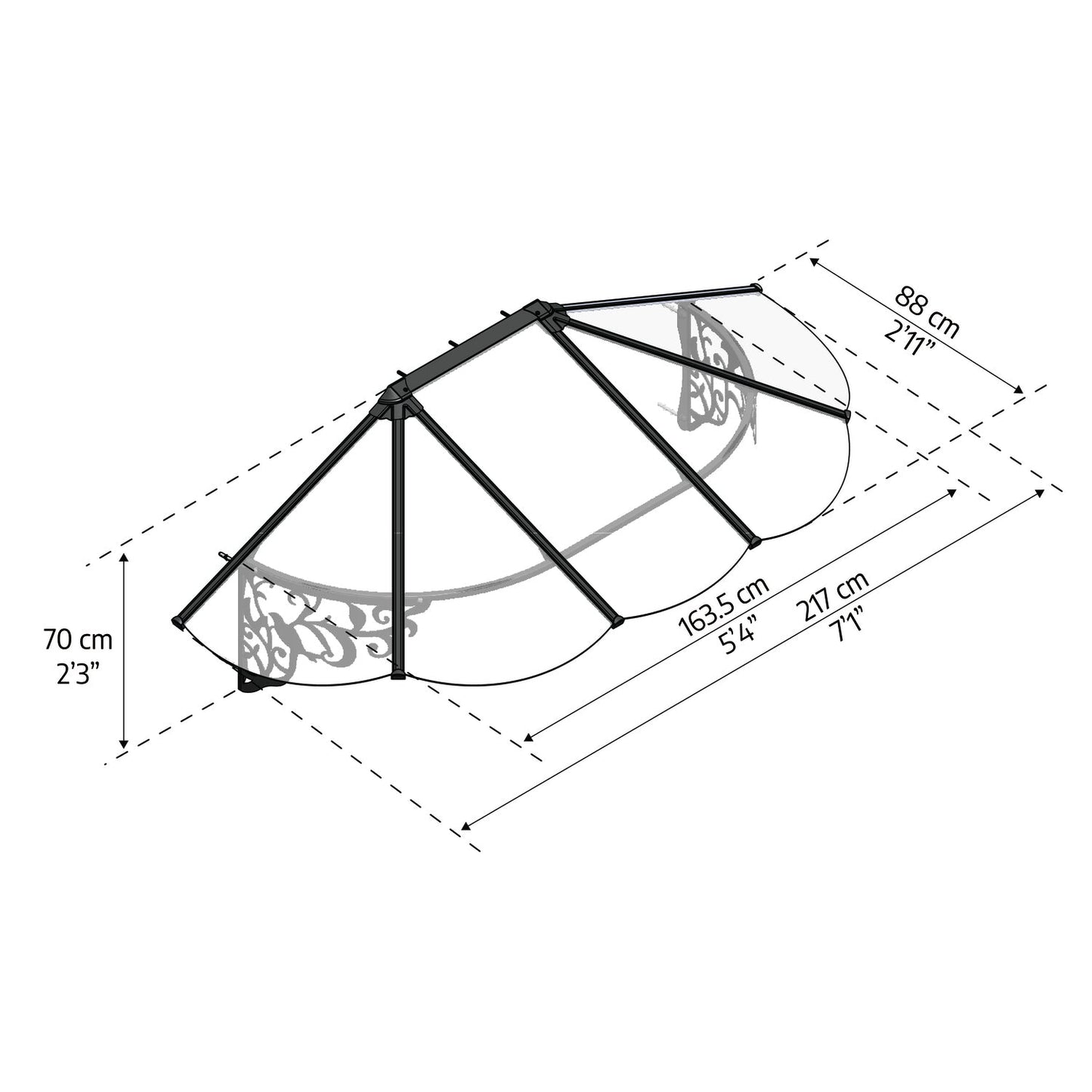 Palram - Canopia | Lily Door Awning - HG9575