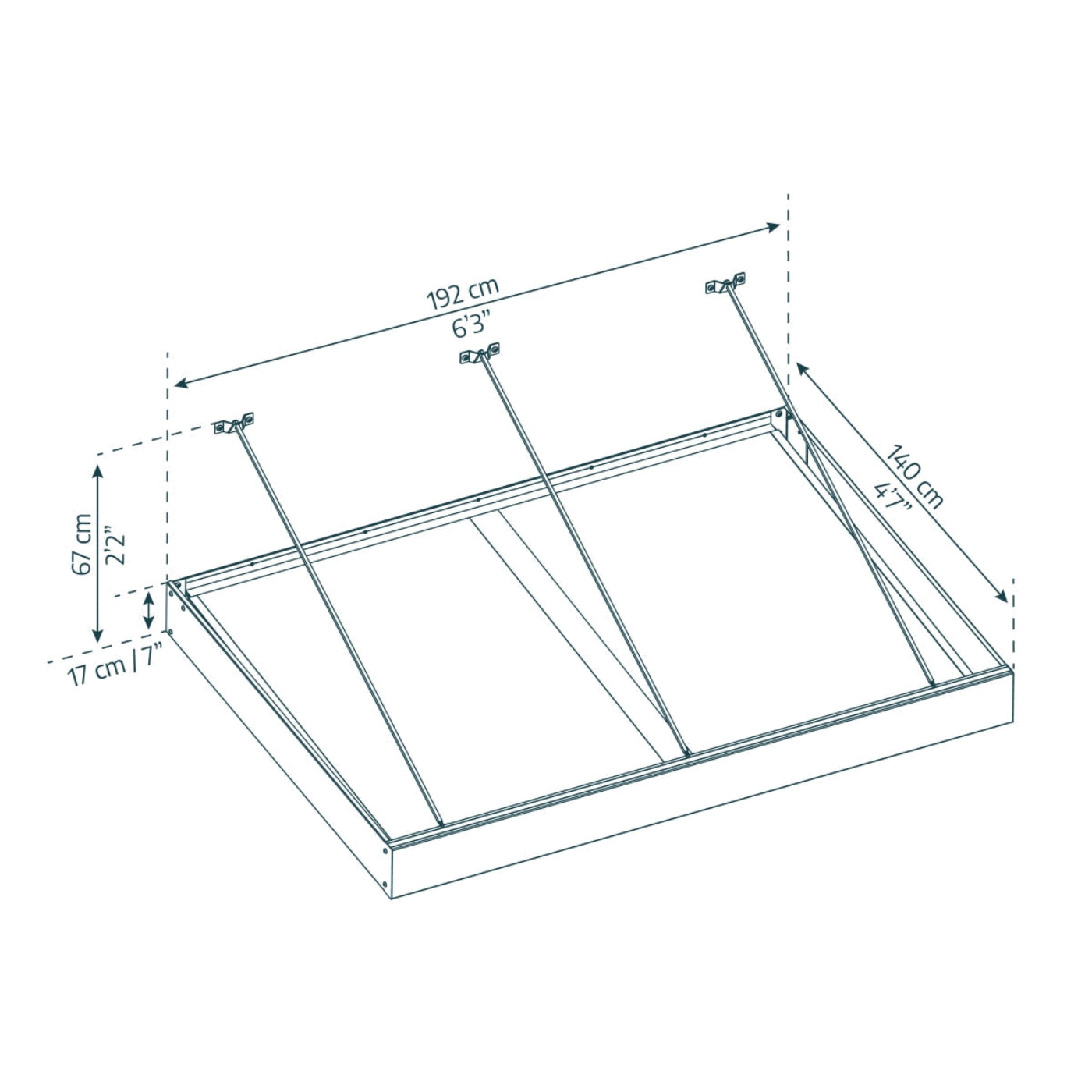 Palram - Canopia | Sophia XL Patio/Entryway/Window Awning - HG9542