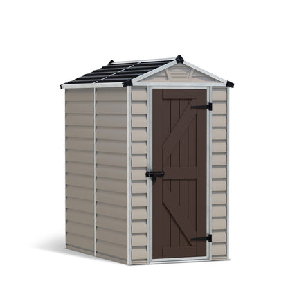 Palram - Canopia | SkyLight  Polycarbonate Storage Shed -4x6 ft Tan - HG9604T