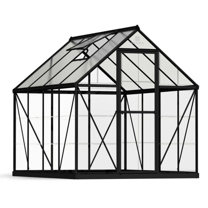 Palram - Canopia | Hybrid 6x8 ft - Black Frame With Polycarbonate Hybrid Panels - HG5508K