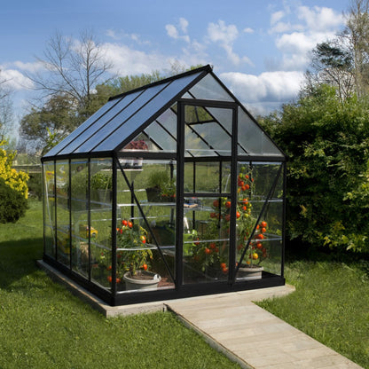 Palram - Canopia | Hybrid 6x8 ft - Black Frame With Polycarbonate Hybrid Panels - HG5508K