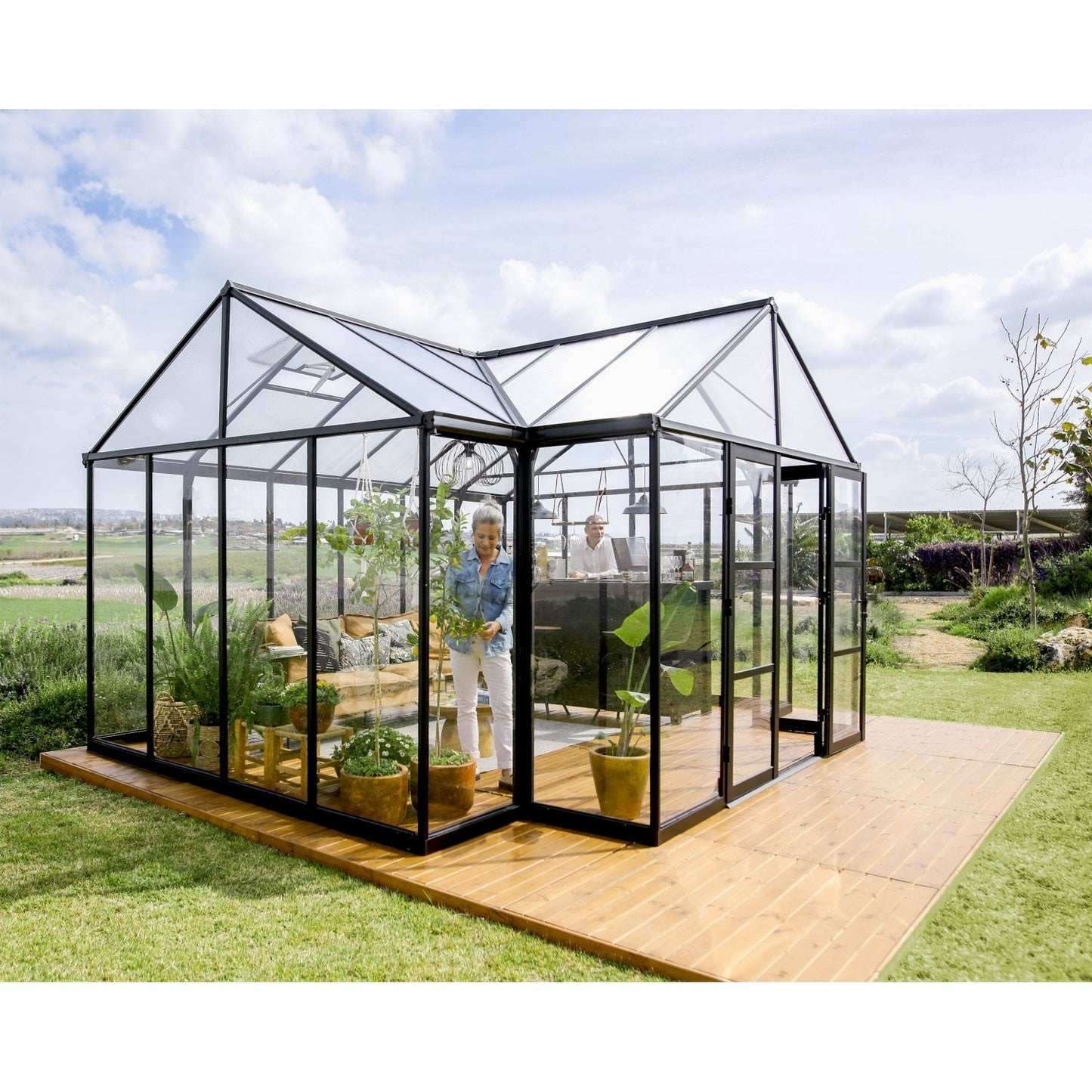 Palram - Canopia | 12x15 Ft Triomphe Chalet Greenhouse - HG5500