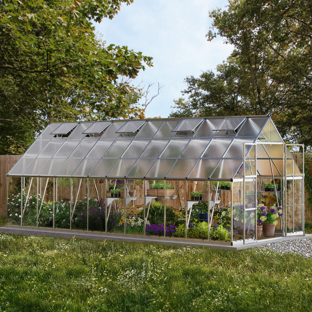 Palram - Canopia | Balance Greenhouse Kit With Clear 0.8mm Polycarbonate Glazing - HG6108G