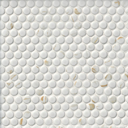 PennyRoundCalacattaGoldMatte