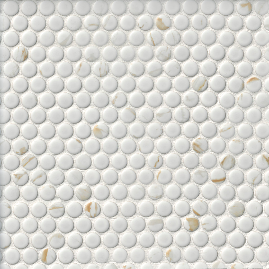 PennyRoundCalacattaGoldMatte