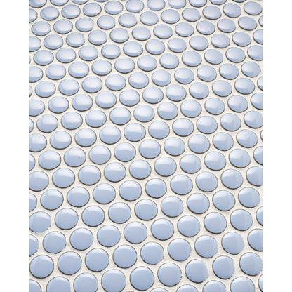 PennyRoundSkyBluePorcelainMosaicTile