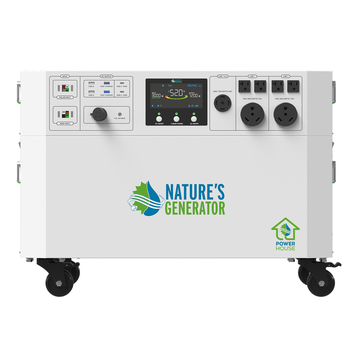 Nature's Generator  Gen 2 Solar Generator and Transfer Switch - NGPHAUP