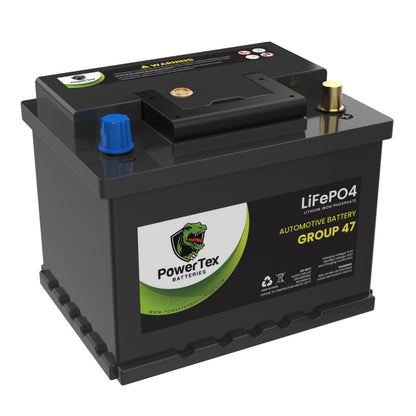 PowerTex 2021 Volkswagen Saveiro L4 1.6LReplacement Car Battery BCI Group 47 Lithium LiFePO4 Automotive Powertex Battery - PTLG47-090