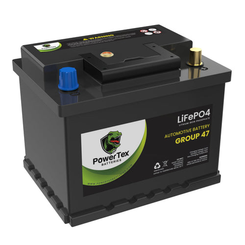 PowerTex 2021 Volkswagen Saveiro L4 1.6LReplacement Car Battery BCI Group 47 Lithium LiFePO4 Automotive Powertex Battery - PTLG47-090