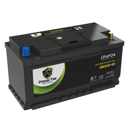 PowerTex 2024 BMW 430I L4 2.0LReplacement Car Battery BCI Group 49 Lithium LiFePO4 Au - PTLG49-0182tomotive Powertex Battery