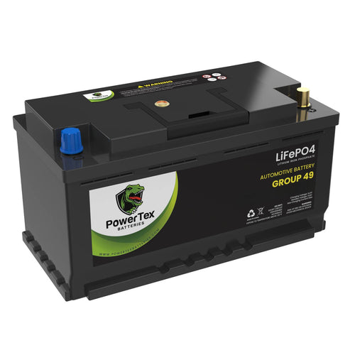 PowerTex 2023 Cadillac Escalade ESV L6 3.0LReplacement Car Battery BCI Group 49 Lithium LiFePO4 Automotive Powertex Battery - PTLG49-0145