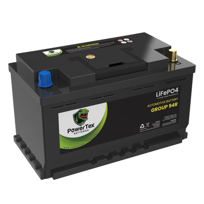 PowerTex 2009 Dodge Charger Car Battery BCI Group 94R / H7 Lithium LiFePO4 Automotive Battery - PTLG94R-788