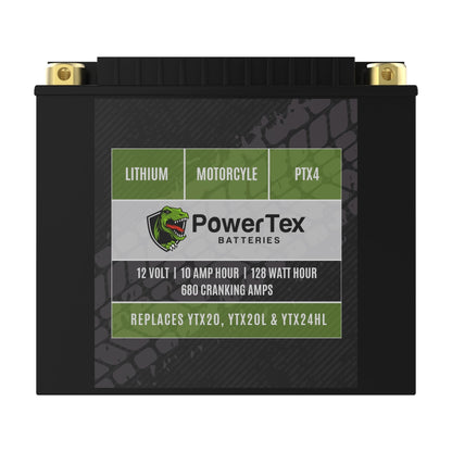 PowerTex Batteries YTX20H-BS LiFePO4 Lithium Iron Phosphate Motorcycle Battery