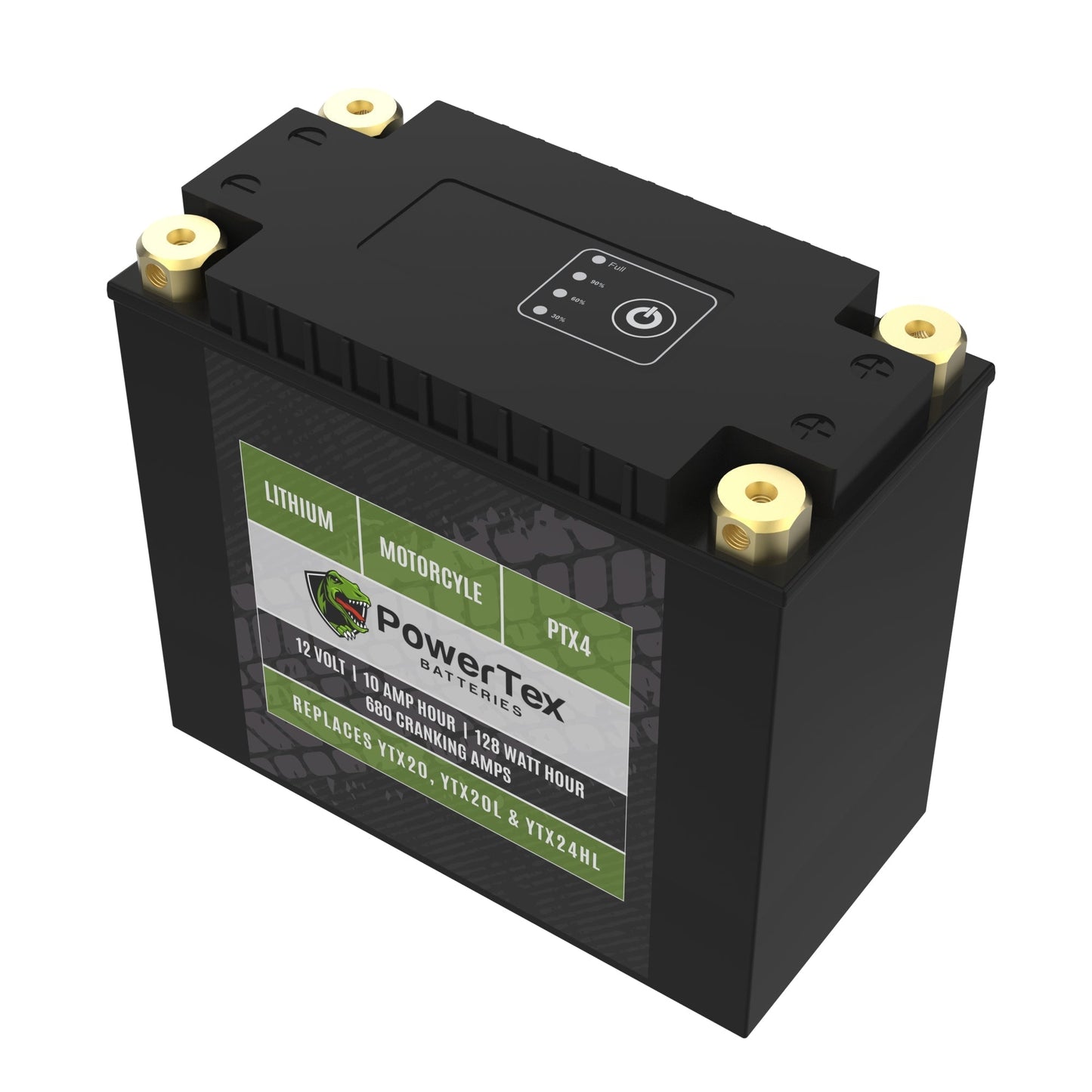 PowerTex Batteries YTX20H-BS LiFePO4 Lithium Iron Phosphate Motorcycle Battery