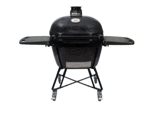 Primo Grills  Oval XL Charcoal All-In-One (Heavy-Duty Stand, Side Shelves, Ash Tool and Grate Lifter) - PGCXLC