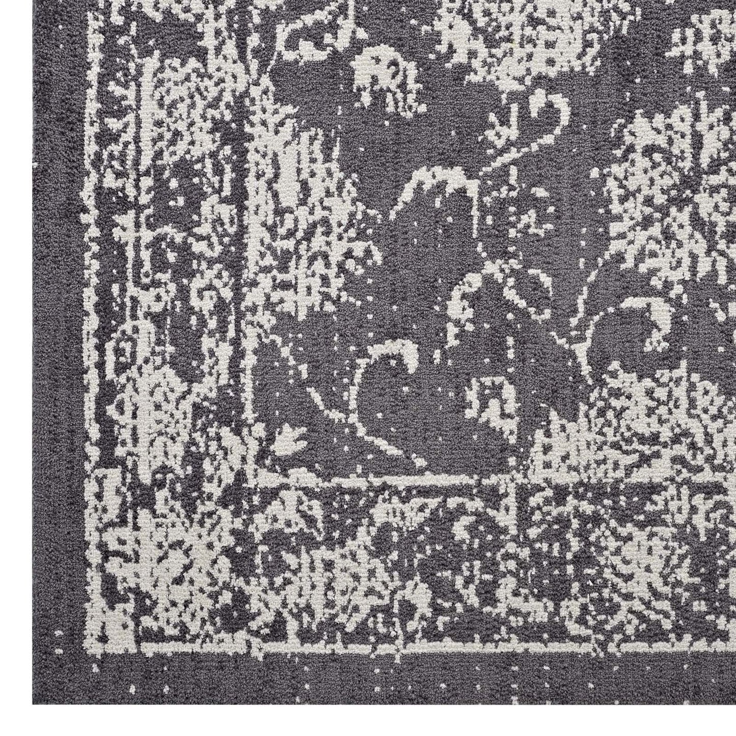 Modway furniture Kazia Distressed Floral Lattice 8x10 Area Rug - R-1020A-810