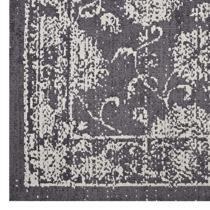 Modway furniture Kazia Distressed Floral Lattice 8x10 Area Rug - R-1020A-810