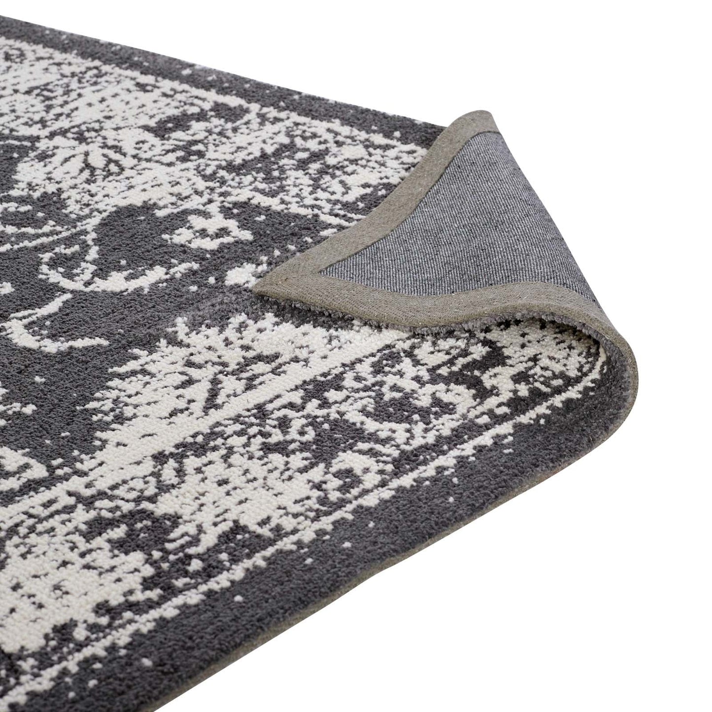 Modway furniture Kazia Distressed Floral Lattice 8x10 Area Rug - R-1020A-810