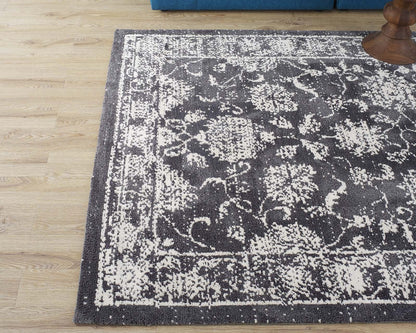 Modway furniture Kazia Distressed Floral Lattice 8x10 Area Rug - R-1020A-810