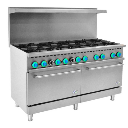 Chef AAA , Commercial 60" 10 Burner Gas Oven Range - R60