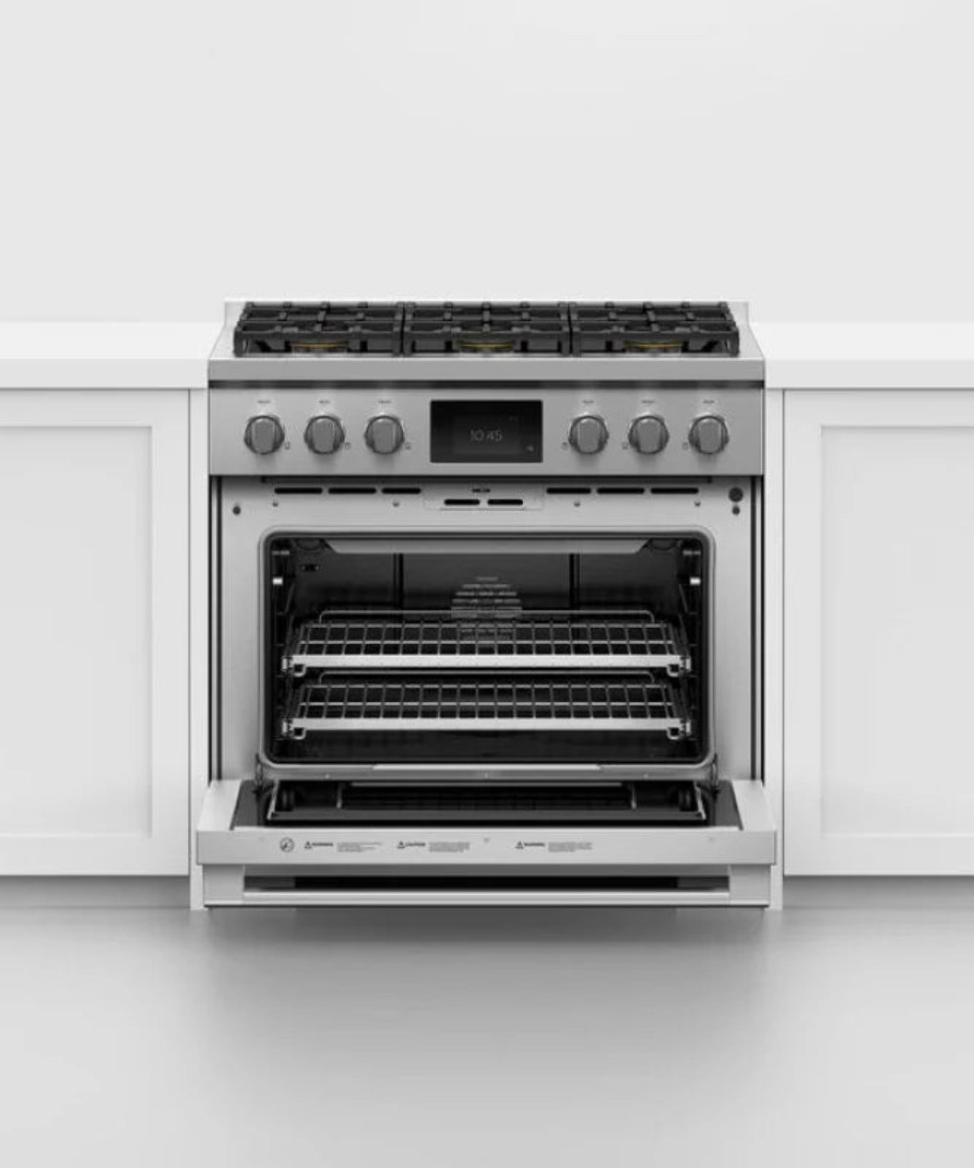 Fisher Paykel 36" Series 9 Professional 6 Burner Dual Fuel Self-Cleaning Range, Natural Gas Stainless Steel - RDV3366N