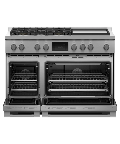 Fisher Paykel Dual Fuel Range, 48", 5 Burners with Griddle, Self-cleaning, LPG Other - RDV3485GDL