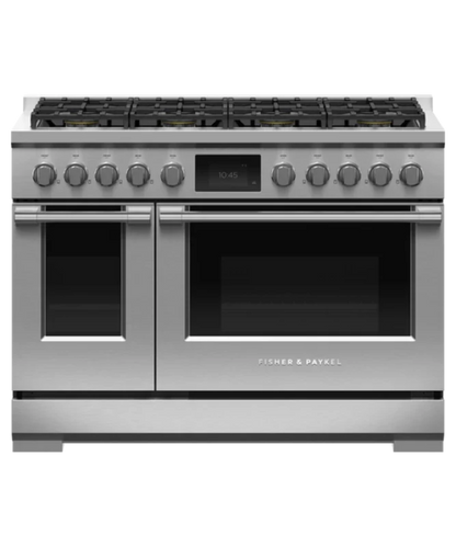 Fisher Paykel 48" Series 9 Professional 8 Burner Dual Fuel Self-Cleaning Range, LPG Stainless Steel - RDV3488L