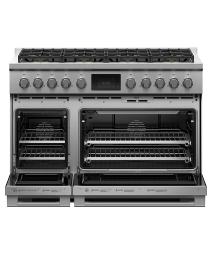 Fisher Paykel 48" Series 9 Professional 8 Burner Dual Fuel Self-Cleaning Range, LPG Stainless Steel - RDV3488L