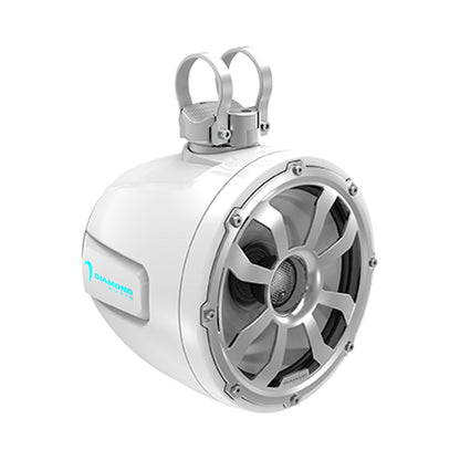 Diamond Audio 10" 2-Way Marine Tower Speaker w/Titanium Dome Tweeter (White) - POD10F4W