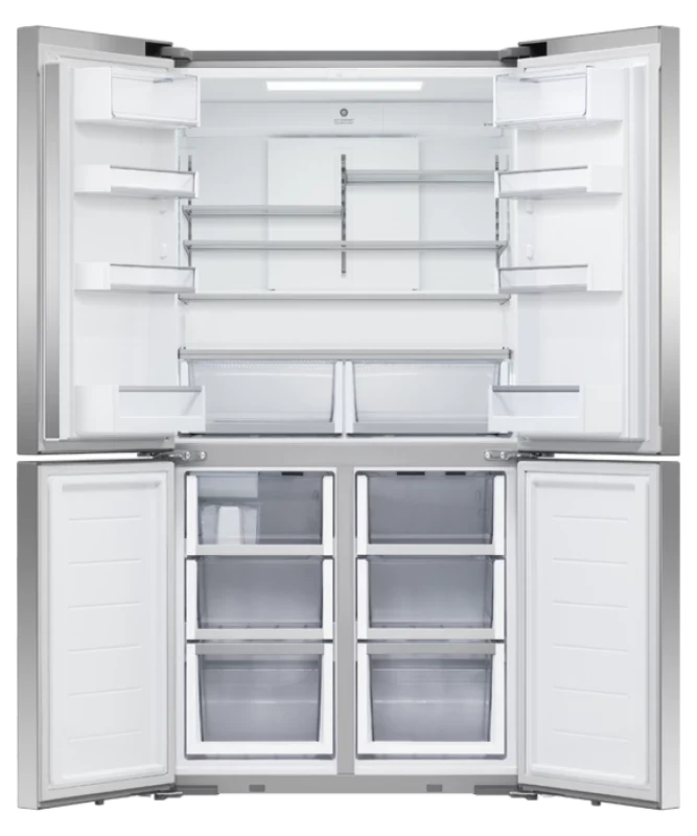 Fisher Paykel 18.9 cu ft Series 7 Quad Door Refrigerator Freezer, Ice & Water Stainless Steel - RF203QDUVX1