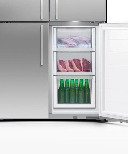 Fisher Paykel 18.9 cu ft Series 7 Quad Door Refrigerator Freezer, Ice & Water Stainless Steel - RF203QDUVX1