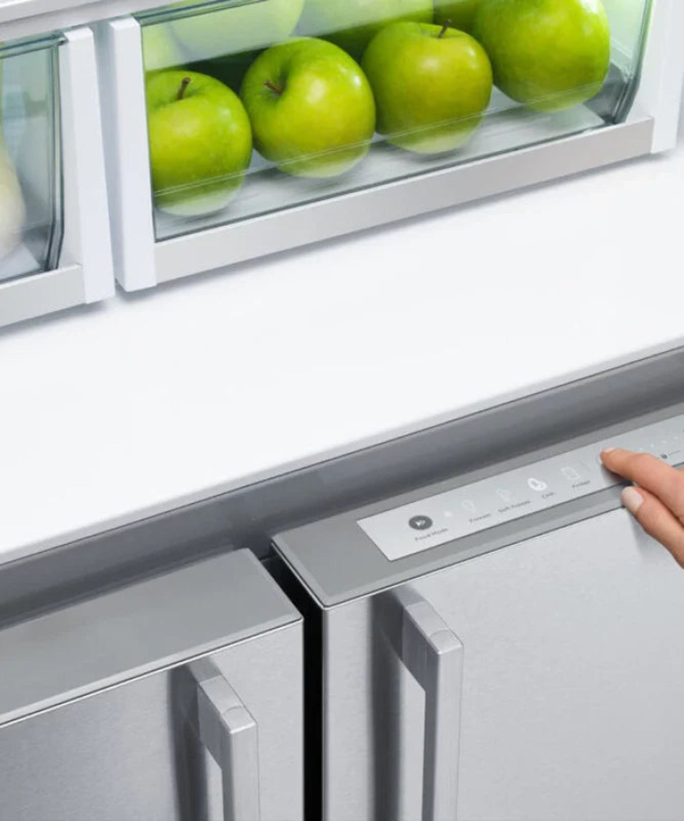 Fisher Paykel 18.9 cu ft Series 7 Quad Door Refrigerator Freezer, Ice & Water Stainless Steel - RF203QDUVX1