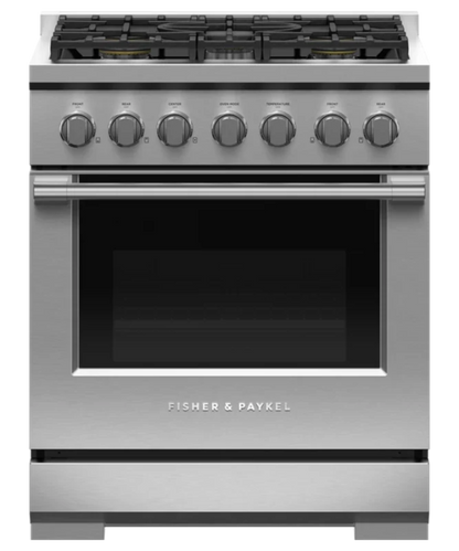 Fisher Paykel Gas Range, 30", 5 Burners, LPG Other - RGV3305L
