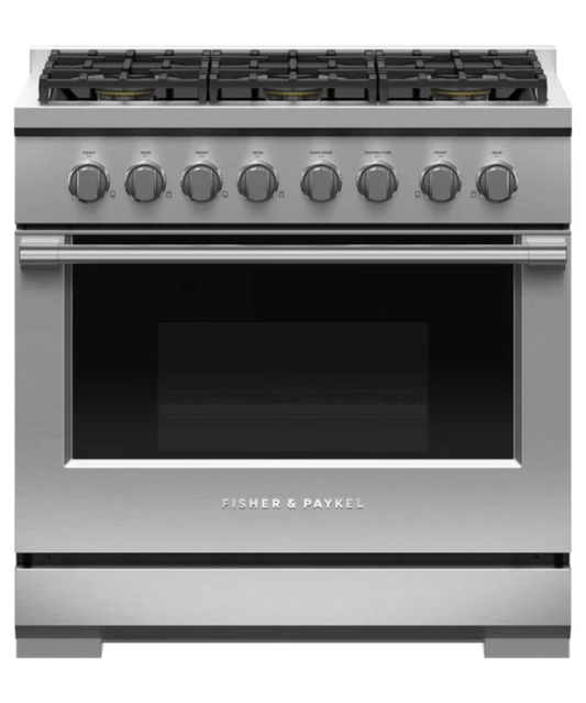 Fisher Paykel Gas Range, 36", 6 Burners, LPG Other - RGV3366L