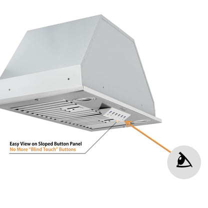 RH-BQ-DTLS Range Hood Insert - Ductless - 600 CFM - 6" Round Top Vent