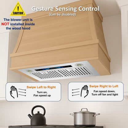 AWOCO  RH-IT08-V Ceiling Mount Range Hood - Split Insert - Voice & Gesture - RH-IT08-V30-COLD