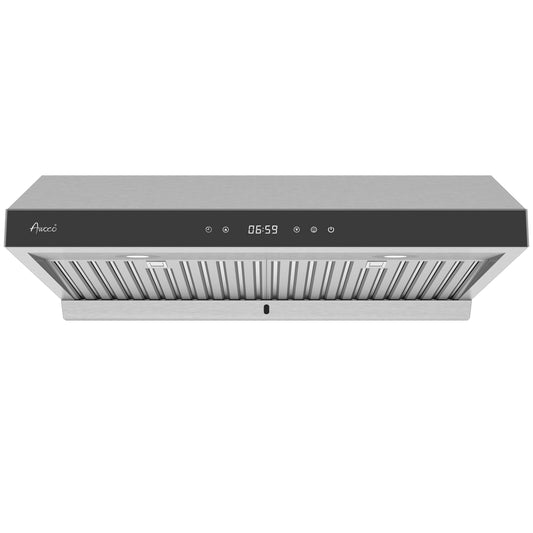 AWOCO  RH-R06-G Under Cabinet Range Hood - Tempered Glass Panel - 900 CFM - RH-R06-G30