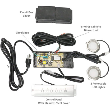 Awoco RH-SP06-BLW 6" Inline Blower Unit for Split Range Hoods, 4 Speeds 6” Round Top Vent, 800CFM - RH-SP06-BLW