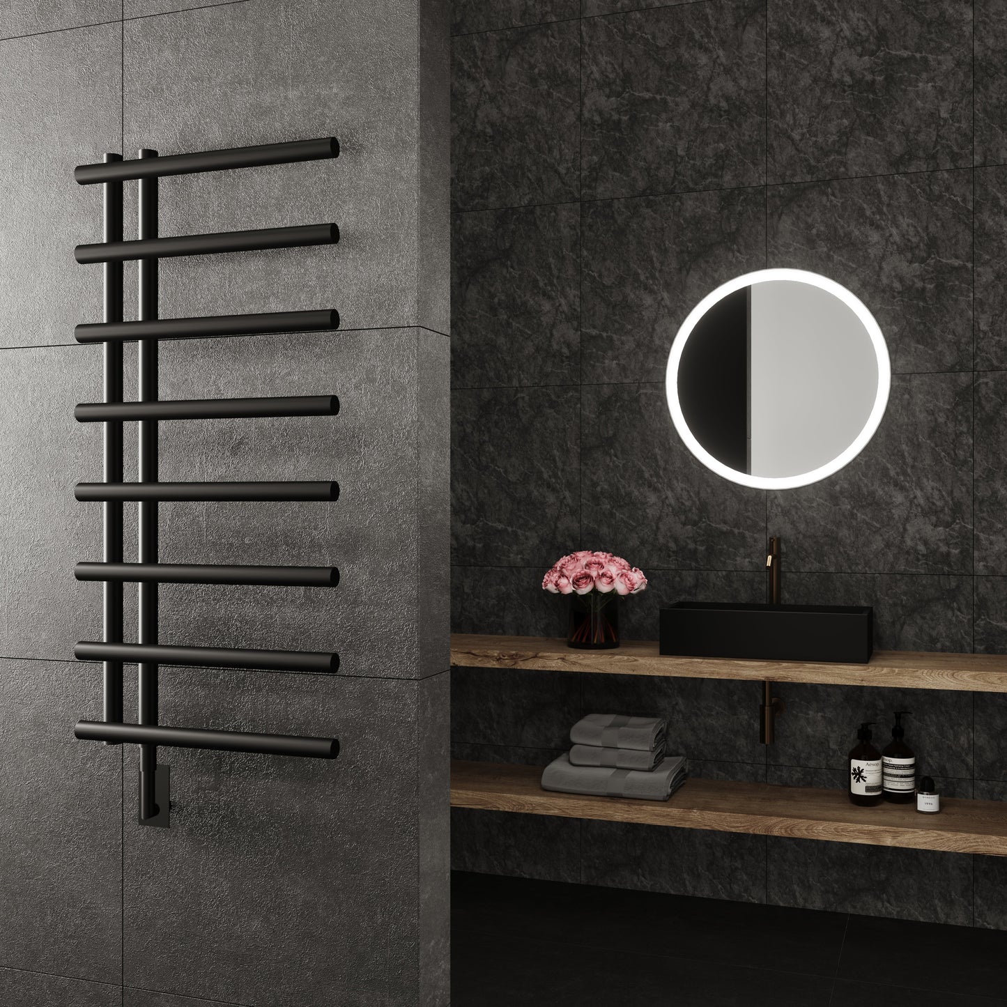 Paris Mirror Rhea Wall Mounted Electric Towel Warmer in Gold - RHEAGLD08
