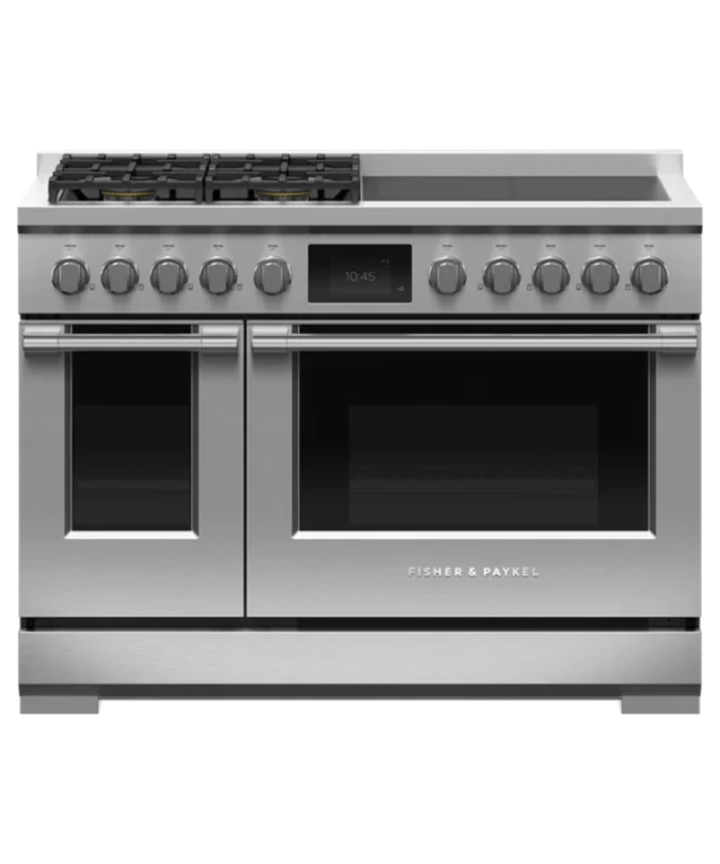 Fisher Paykel 48" Series 11 Professional 4 Burner + 4 Zone Hybrid Self-Cleaning Range, NG Stainless Steel - RHV3484N