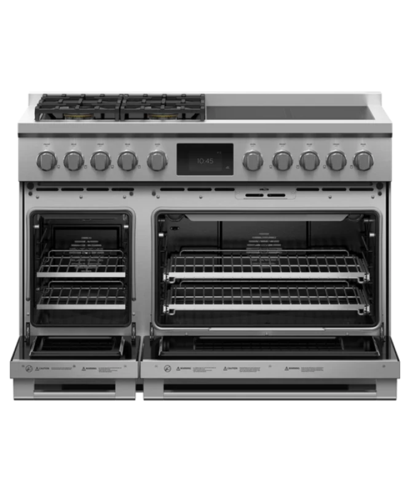 Fisher Paykel 48" Series 11 Professional 4 Burner + 4 Zone Hybrid Self-Cleaning Range, NG Stainless Steel - RHV3484N