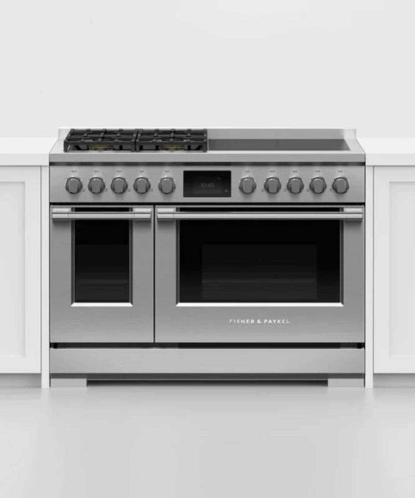 Fisher Paykel 48" Series 11 Professional 4 Burner + 4 Zone Hybrid Self-Cleaning Range, NG Stainless Steel - RHV3484N