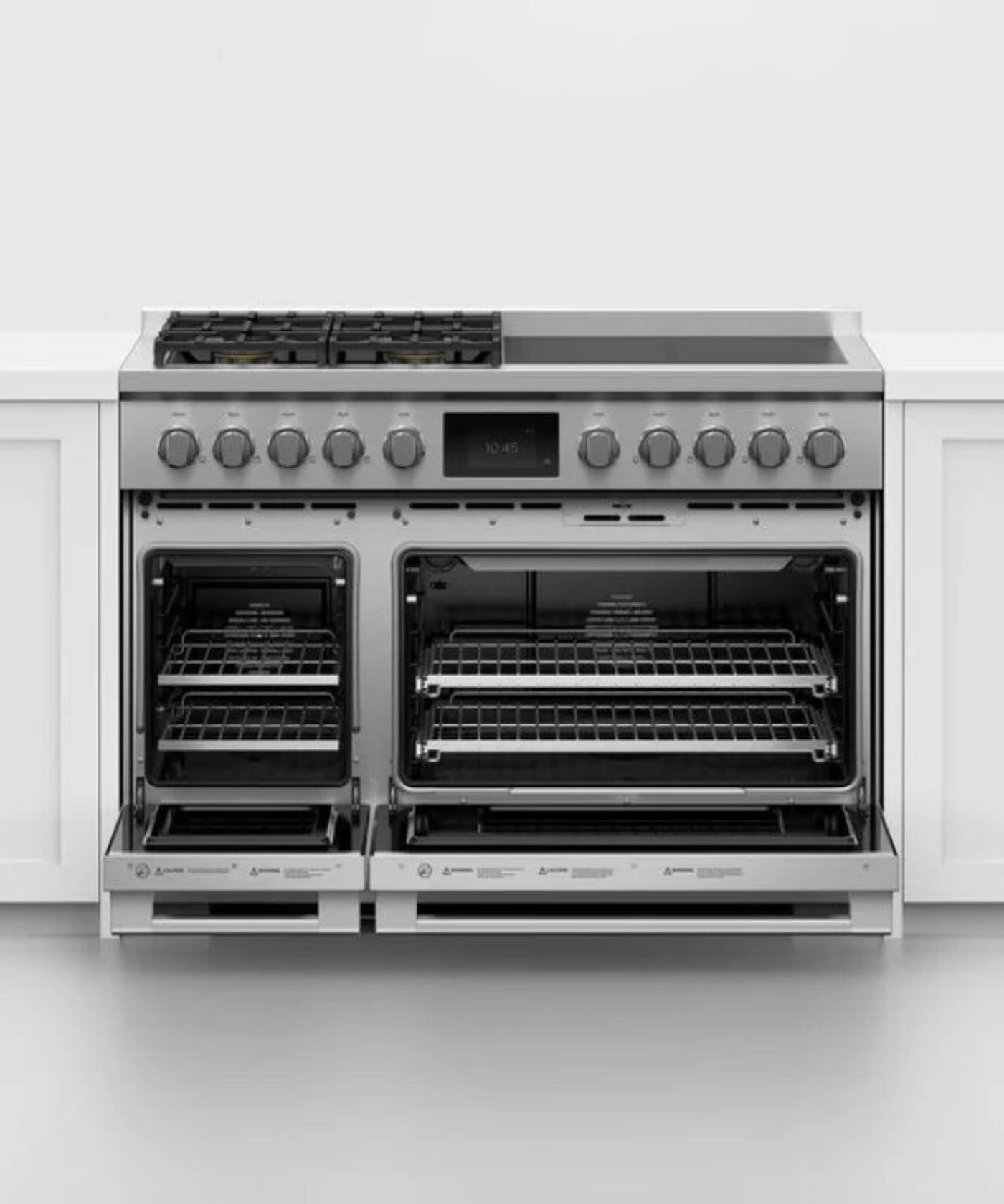 Fisher Paykel 48" Series 11 Professional 4 Burner + 4 Zone Hybrid Self-Cleaning Range, NG Stainless Steel - RHV3484N